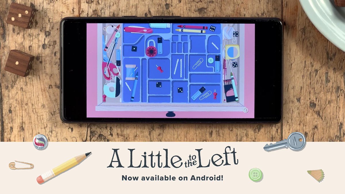 Android, now's your time to get tidying, #ALittleToTheLeft is out now in the Play Store!

Download the trial FREE, ALTTL mobile offers a handful of appetizing puzzles to try out. We have lots to be thankful for- that includes sharing in a good mess!😋

🤖 play.google.com/store/apps/det…