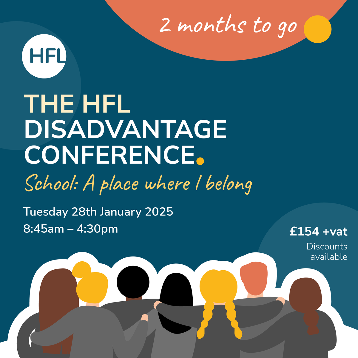 Pssst… it’s 2 months to go until our 2025 Disadvantage Conference!🤩 

We know how busy you all are and that school budgets are stretched, so this conference will take place online to reduce costs. Recordings will also be available for 30 days in case you miss any of the