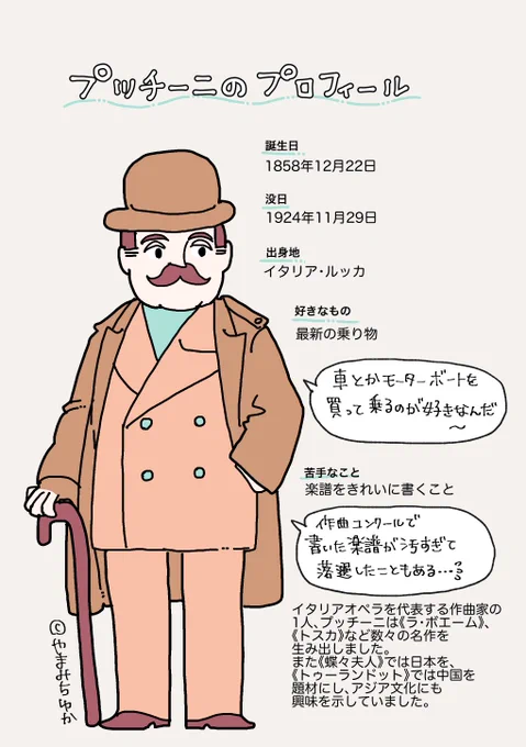 11月29日はプッチーニの命日です。 