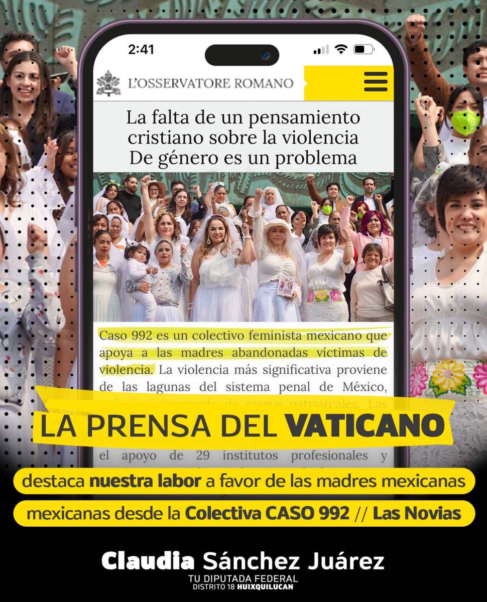 El día de ayer, 27 de noviembre , la Diputada <a href="/Clau_SanchezJ/">Claudia Sánchez Juárez</a> del <a href="/partidoverdemex/">Partido Verde</a> promovió una iniciativa para agilizar los juicios familiares, buscando ayudar a las madres e hijos abandonados. 

Ella es integrante del colectivo CASO 992.  Muchas mujeres formamos parte de este