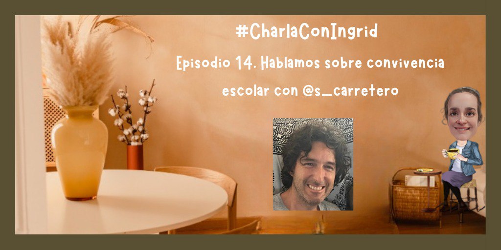 Ingrid Mosquera (@imgende) on Twitter photo 🧐 Si todo va bien, este domingo tendremos otra #CharlaConIngrid por aquí, a las 19.00 horas. Hablaremos de convivencia escolar con <a href="/s_carretero/">Sergio Carretero 🌱</a>.
Si nos da algún problema el señor X, nos vamos directamente a YouTube.
¡Os esperamos! 🧐 Si todo va bien, este domingo tendremos otra #CharlaConIngrid por aquí, a las 19.00 horas. Hablaremos de convivencia escolar con <a href="/s_carretero/">Sergio Carretero 🌱</a>.
Si nos da algún problema el señor X, nos vamos directamente a YouTube.
¡Os esperamos!