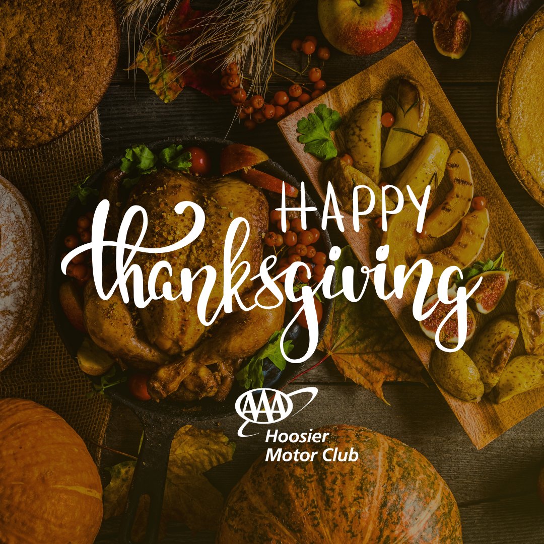 We are thankful for each person who helps make AAA Hoosier Motor Club what it is and grateful to our community for the last 127 years. Happy Thanksgiving from AAA Hoosier Motor Club!