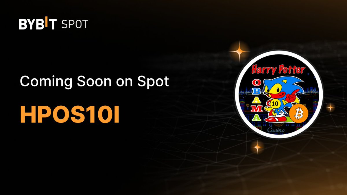 📣 ByVotes results are in! <a href="/RealHPOS10I/">HPOS10I ETH</a> is coming soon to the #BybitSpot with a 1,800,000 #HPOS10I Prize Pool.

Listing: Nov 29, 8AM. Deposit Open: Nov 28, 8AM UTC

🌐 Learn More: i.bybit.com/1UpIabHv

#TheCryptoArk #BybitListing