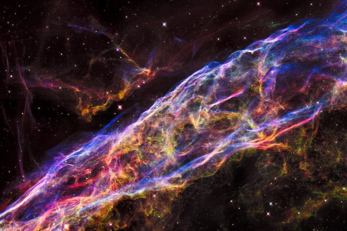 Proof that even the universe has leftovers! 🍽️

The Veil Nebula is a supernova remnant, showing the intricate details left behind after a star's explosive death.

Happy #Thanksgiving from Hubble! Enjoy your big feast today – and the leftovers, too.