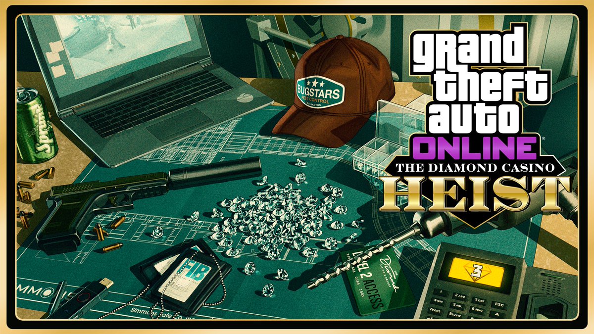RockstarGames's tweet photo. It’s the last week of The Heist Challenge, and what better way to hit that daunting GTA$20 TRILLION goal than going for broke at The Diamond Casino &amp; Resort.

Get guaranteed diamonds in the casino vault during The Diamond Casino Heist through December 4: https://t.co/7drnAoG4Hk https://t.co/q3CmyAevam