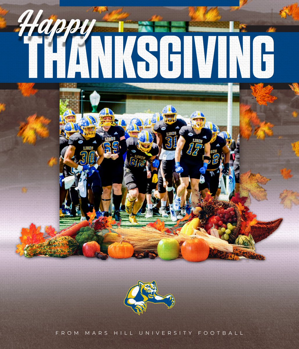 Happy Thanksgiving from Mars Hill University Football!! Thankful and blessed for each and every opportunity given to us
