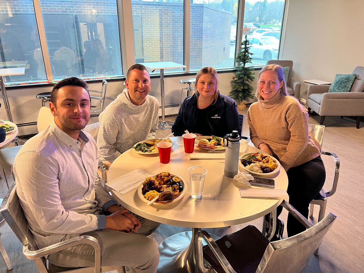 _acquire_up's tweet photo. Happy Thanksgiving from our family to yours! 🥧🦃 

Last week, we celebrated with an office potluck. The camaraderie was the perfect reminder of what this season is all about.

We hope you’re taking today to relax, recharge, and spend time with the people who matter most. ❤️ https://t.co/7Rl6DzRvwK