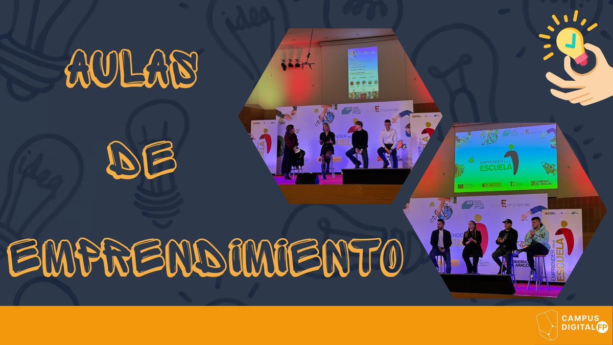 📆 Hoy tiene lugar la jornada ‘Aulas Profesionales de Emprendimiento de Aragón’ de la mano de <a href="/IAF_Aragon/">IAF</a> y <a href="/fp_aragon/">FP Aragón</a>  

¡En Campus Digital FP no nos lo perdemos!