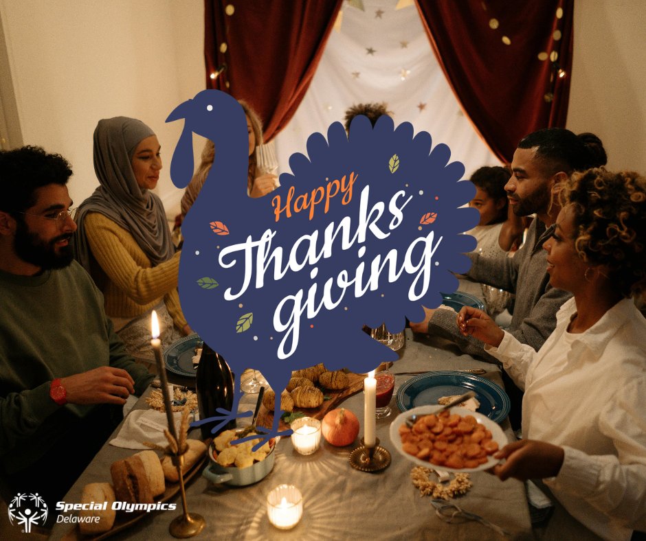 Happy Thanksgiving! 🦃🍂 We're so grateful for our amazing athletes, coaches, volunteers, and supporters. Your dedication and passion keep Special Olympics Delaware strong and thriving! Wishing you all a day filled with joy, love, and gratitude. 🧡 #Thankful #SODE