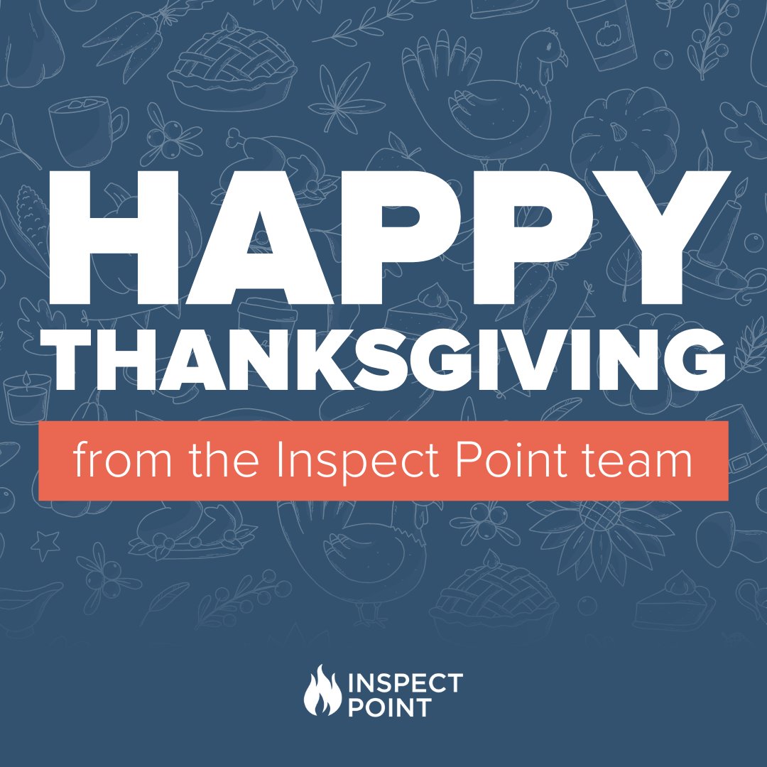 Happy #Thanksgiving from the Inspect Point team!

Every day, we're thankful for our customers and the opportunity to serve fire protection businesses as they protect their communities.