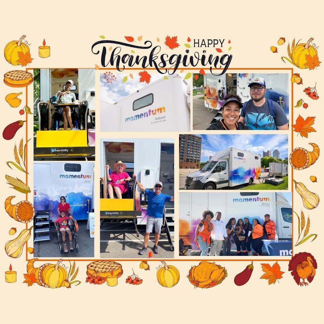 Refresh4All's tweet image. Wishing you a joyous Thanksgiving! 🙏 We&apos;re grateful for our incredible community and their support. Your stories inspire us each day. Thanks to our dedicated team at Refresh for making our mission a reality. Here&apos;s to a brighter, inclusive future! 🍁🧡 #Thanksgiving #Gratitude