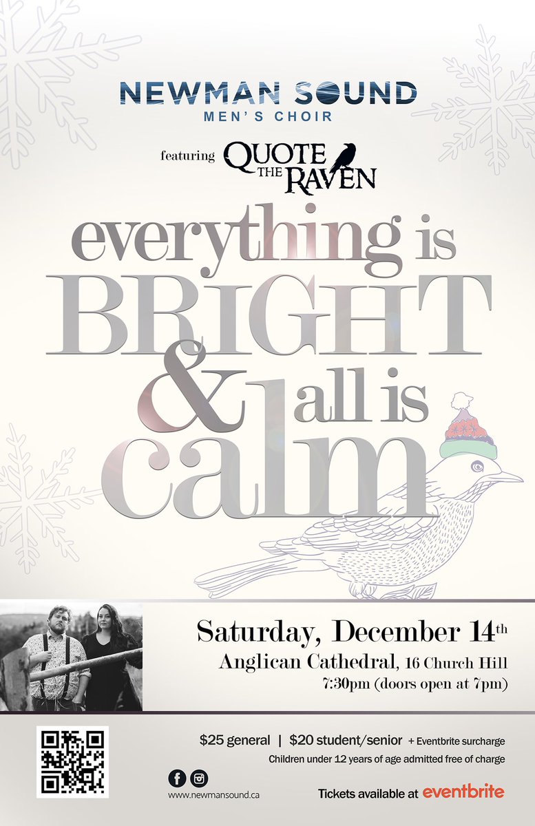Get your tickets for December 14th!  We’re celebrating Christmas with <a href="/QuotetheravenNL/">Quote The Raven</a> <a href="/NLLiveEvents/">NL Live Events</a> <a href="/CBCWam/">CBCNL's Weekend AM</a> <a href="/BizArtsNL/">Business and Arts NL</a> <a href="/StJohnsTelegram/">The Telegram</a> <a href="/DowntownStJohns/">Downtown St. John's</a> @WhatsHapStJohns @CityofStJohns 🎄