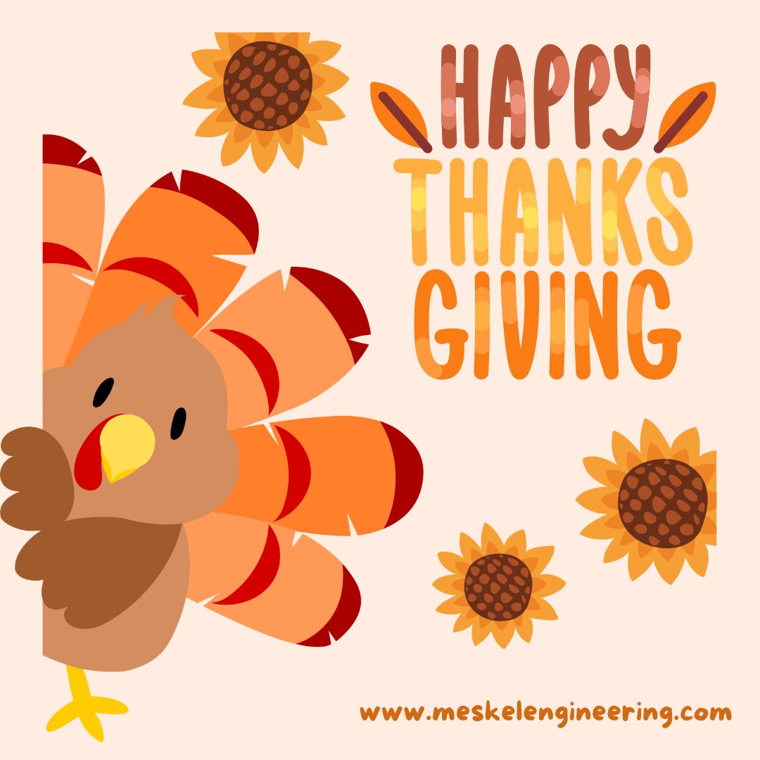 maeengineers's tweet photo. In observance of the Thanksgiving holiday, our office will be closed on Thursday, November 28th, and Friday, November 29th. We will resume normal business hours on Monday, December 2nd. #TeamMAE https://t.co/Ahv8Q0IHHQ