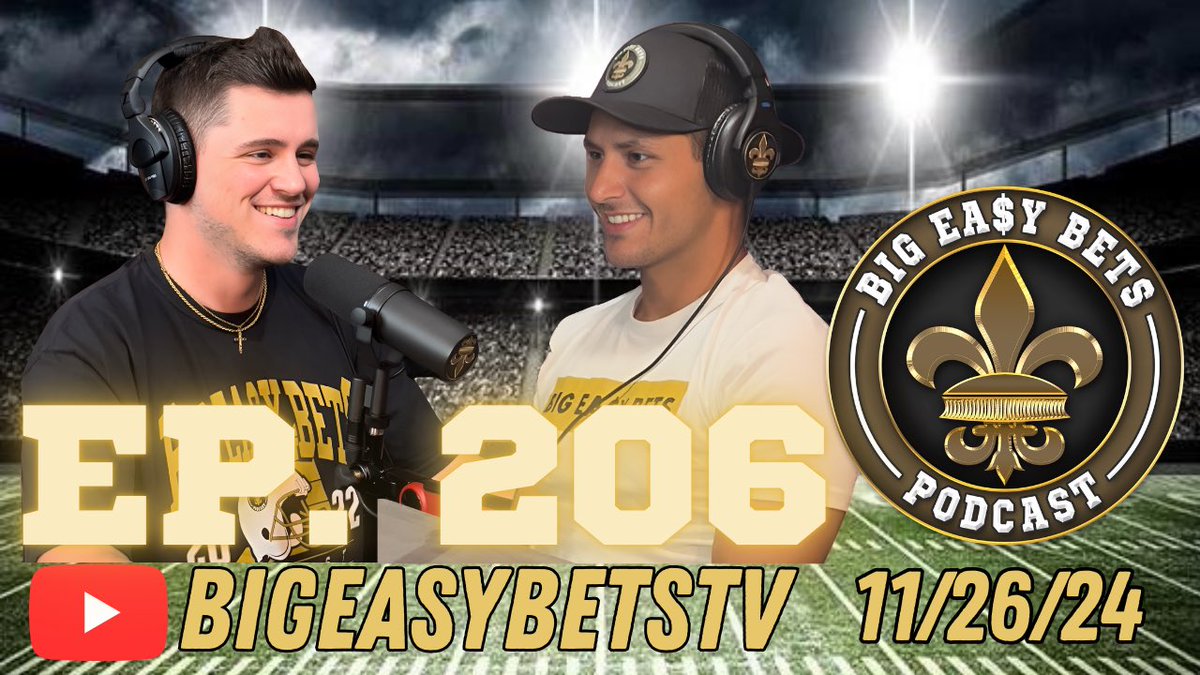 BigEasyBets's tweet photo. Happy Thanksgiving! Three NFL games and One College football game… we have action on each one. Timestamped in the description.⬇️ #BigEasyBets 

https://t.co/1WLTOOLdbM https://t.co/SiYlYZD7Z6