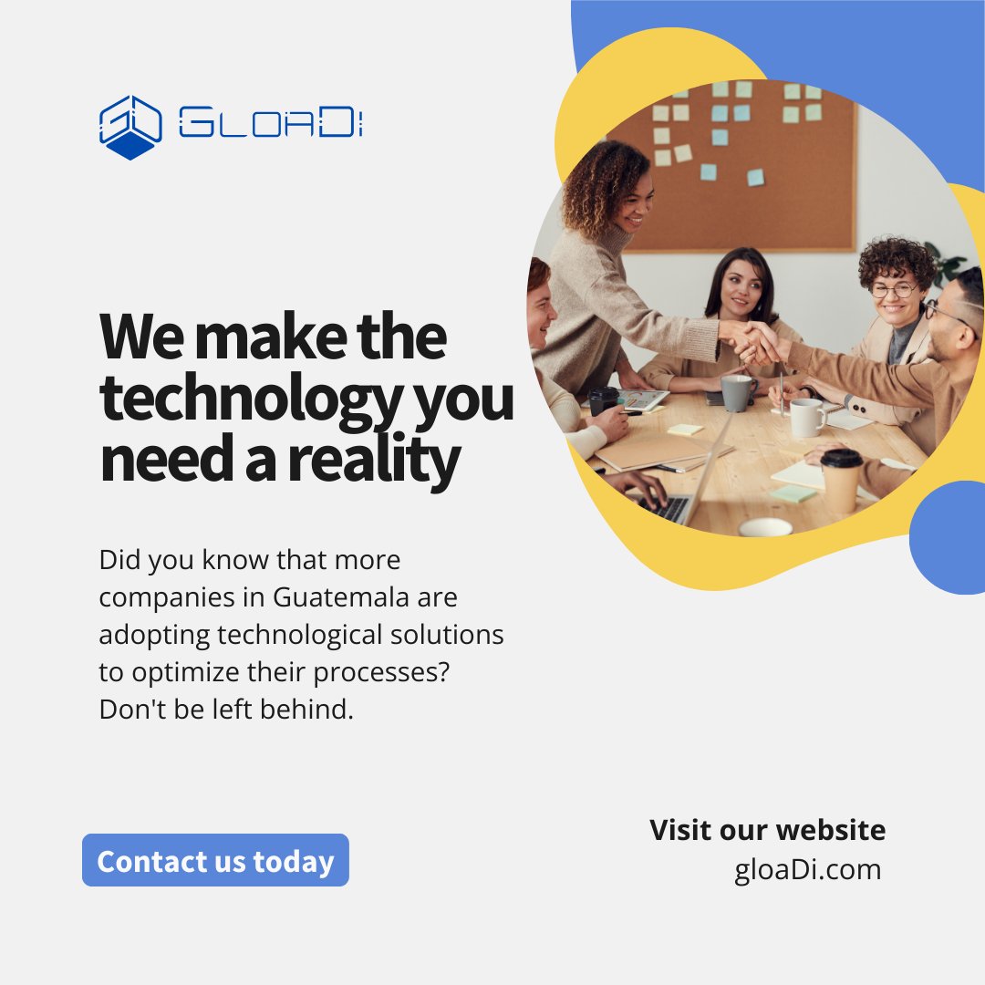 Gloadillc's tweet image. Adapt your business to the digital world with tailored solutions. Contact us and optimize your processes today.