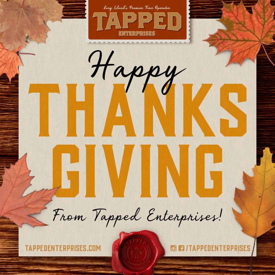 TappedEnt's tweet image. Happy Thanksgiving from our family to yours! We hope everyone enjoys the day and stays safe! 🧡🦃
