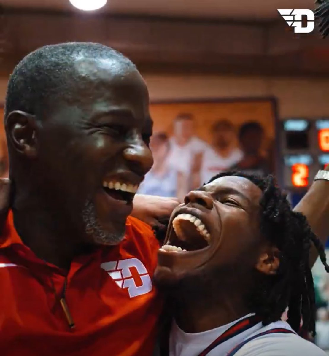This photo hit me this morning.  It's so great to see the joy on the faces of these two outstanding men after all the adversity they have both faced the past couple of years. Love they represent a team I love!! Thanks for the great week of memories <a href="/DaytonMBB/">Dayton Basketball</a> !
