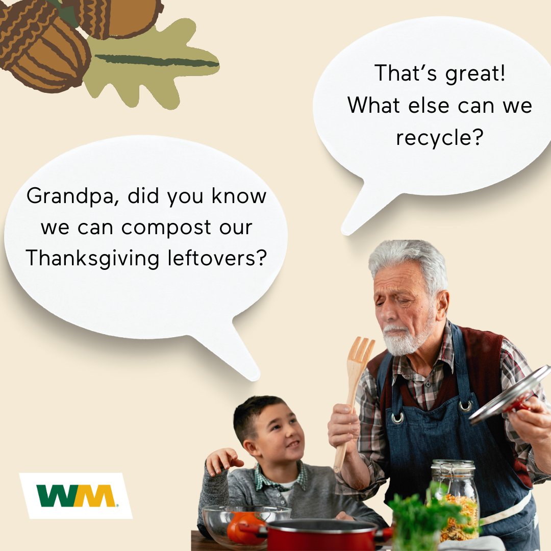 WM_SoCal's tweet photo. Are you ready for Thanksgiving?
If you're unsure how to recycle and reduce your waste, don't worry—our young recyclers are here to help! Check out their amazing tips to make this holiday more sustainable. ♻️💚
#WMSoCal #RecyleRight #FoodWaste #SB1383 https://t.co/2hPtny7iYv