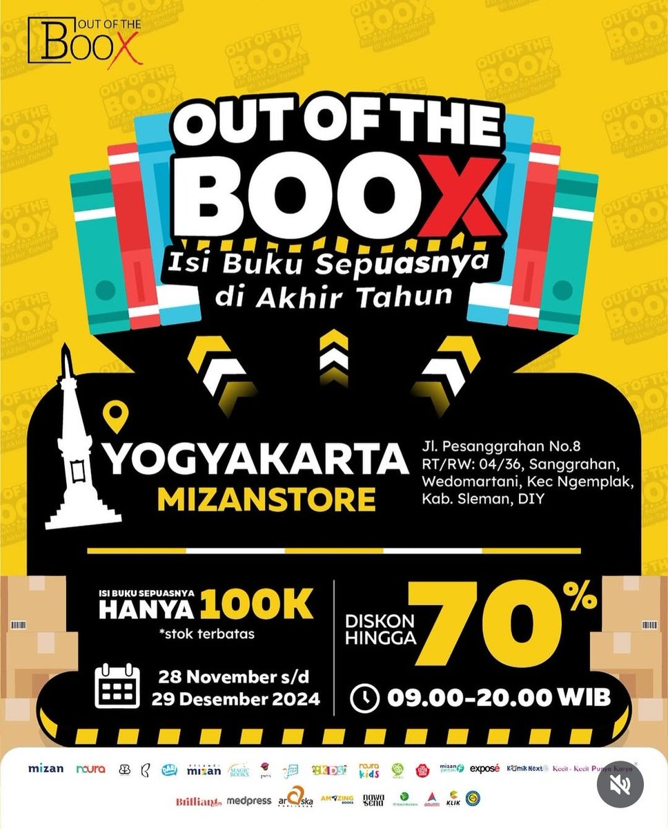 keidebook's tweet photo. OPEN JASTIP EVENT OUT OF THE BOOX (OOTB) MIZAN JOGJA
(28 November - 29 Desember 2024)

Join grup WA untuk live shopping: https://t.co/vzYCCe4HfD (masih baru tapi aman👍). Mohon baca deskripsi grup untuk detailnya. https://t.co/yDFzwL7tmU