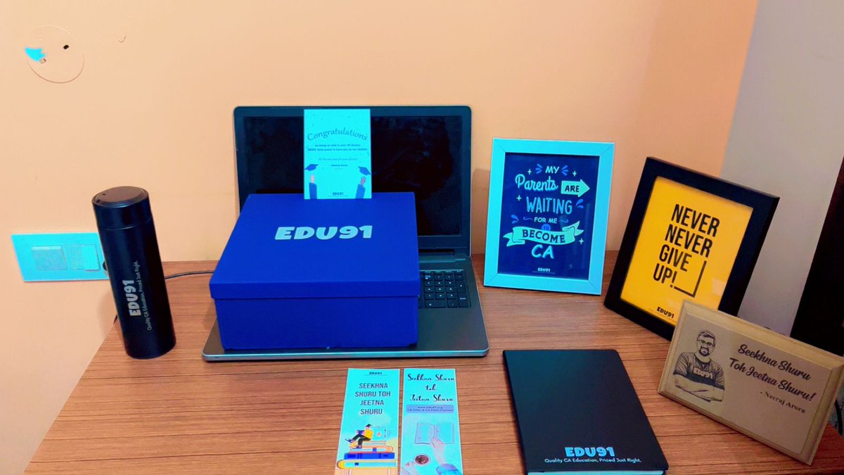 TheAkash_4's tweet photo. "๐ Heartfelt thanks to @neerajarora91 sir for these amazing gifts! ๐๐ These goodies now brighten my study table and keep me motivated for the final journey!. Thanks a lot for these amazing gifts ๐
#icai #caexams #edu91 #auditislove https://t.co/jqwLZ1foRP
