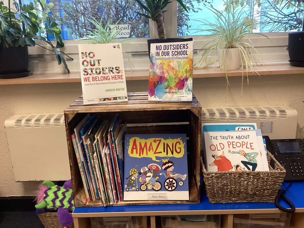 MissDesaiEYFS's tweet photo. Our reading ambassadors have been busy today labelling our amazing new books as part of our ‘No Outsiders’ journey. We had fabulous workshops with Andrew Moffat in October and these books will continue to build on that learning. @LadywoodKH @moffat_andrew https://t.co/1QC2FrVK4n