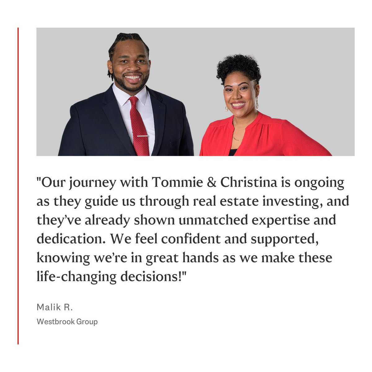 GriefRealtor's tweet photo. Big shoutout to Malik for trusting us in your real estate journey! 🏡 It’s not just about closing deals—it’s about building relationships and creating seamless experiences. At the Westbrook Group, we’re obsessed with delivering the best for our clients from start to finish. ✨ https://t.co/scS2vnkFW4