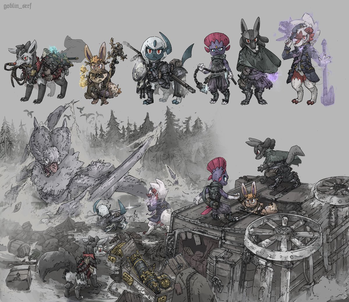 goblin_serf's tweet photo. "Research has located a site for its next expedition. However, our maps are old and the area’s in vampire country, so I'm sending you in first to scout it out. Get a foothold in and wait for reinforcement. I've packed you a few surprises." https://t.co/pJ0PTBhLxW