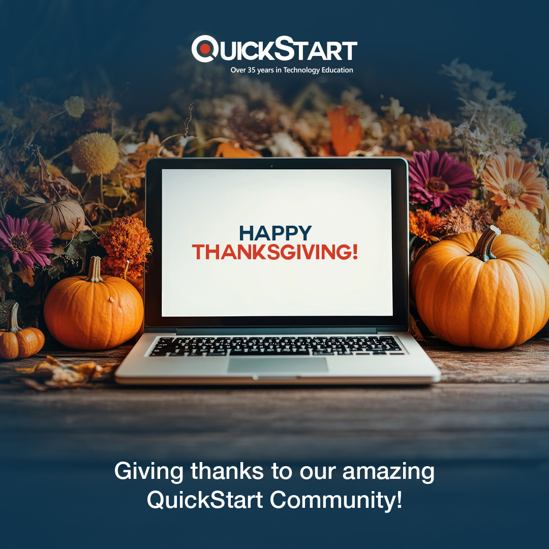 QuickStartIntel's tweet image. This Thanksgiving, we wish you warmth, love, and moments to reflect on all you’ve achieved. May you continue to thrive and grow in your IT endeavors—and know we’re always here to support you every step of the way.
From all of us here at #QuickStart, have a #HappyThanksgiving!