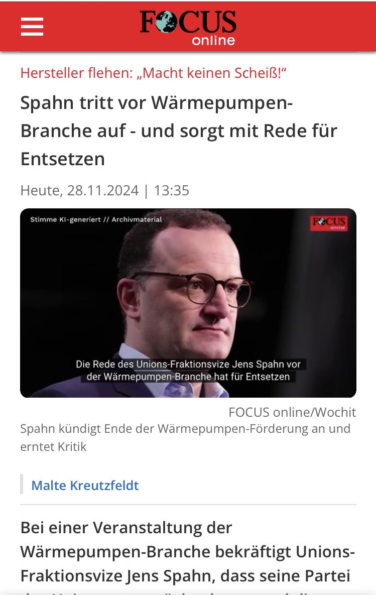 Die CDU ist schon dabei, auch die nächste Branche zu ruinieren.