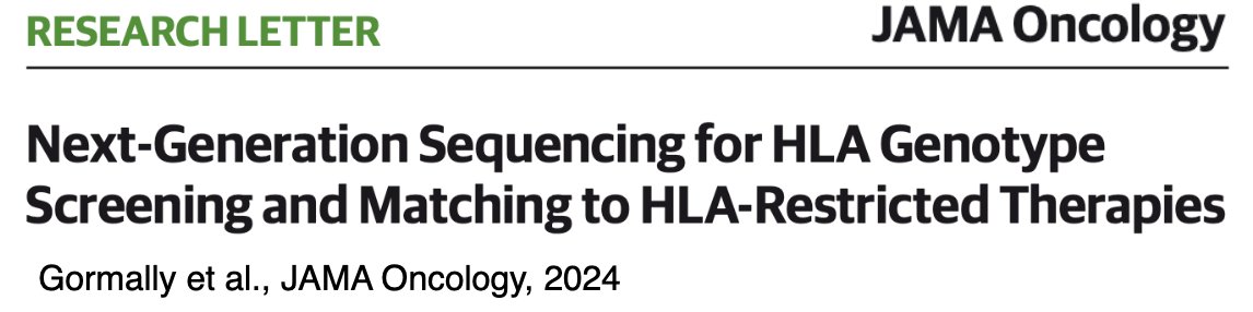 Mike V. Gormally, MD PhD (@gormallymdphd) on Twitter photo 🔬 New from our group in @JAMAOncology: Germline HLA genotyping must become standard as #HLA restricted therapies expand. Crucial for #Immunotherapy and #PrecisionOncology <a href="/MonicaChenMD/">Monica Chen</a> <a href="/AdamJSchoenfeld/">Adam J. Schoenfeld</a> <a href="/KlebanoffLab/">Klebanoff_Lab</a> 🧵1/8 jamanetwork.com/journals/jamao… 🔬 New from our group in @JAMAOncology: Germline HLA genotyping must become standard as #HLA restricted therapies expand. Crucial for #Immunotherapy and #PrecisionOncology <a href="/MonicaChenMD/">Monica Chen</a> <a href="/AdamJSchoenfeld/">Adam J. Schoenfeld</a> <a href="/KlebanoffLab/">Klebanoff_Lab</a> 🧵1/8 jamanetwork.com/journals/jamao…