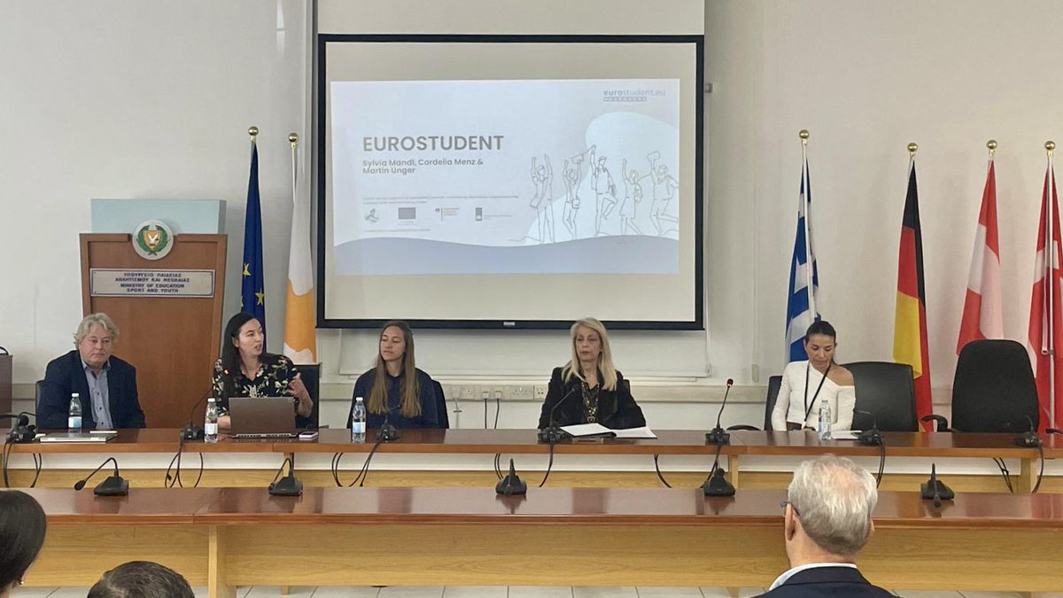 EUROSTUDENT (@eurostudenttwt) on Twitter photo Colleagues from <a href="/IHS_Vienna/">IHS</a> EUROSTUDENT team had a meeting in 🇨🇾Cyprus today to welcome the country to the EUROSTUDENT. We hope that the whole higher education community is looking forward to the results of Cyprus as eagerly as we do. 
Welcome on board! 🤩 Colleagues from <a href="/IHS_Vienna/">IHS</a> EUROSTUDENT team had a meeting in 🇨🇾Cyprus today to welcome the country to the EUROSTUDENT. We hope that the whole higher education community is looking forward to the results of Cyprus as eagerly as we do. 
Welcome on board! 🤩