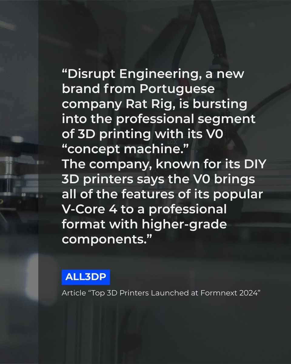 disruptmachine's tweet image. Featured in ALL3DP: Top 3D Printers at Formnext 2024

Check out the article here:
all3dp.com/1/top-3d-print…

#DisruptEngineering #ALL3DP #ShakingItUp