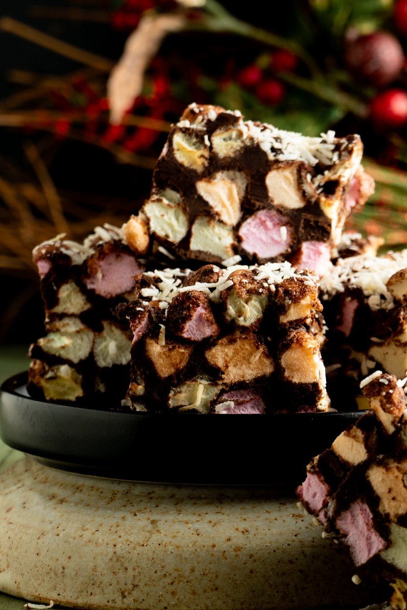 DelishSpoon's tweet photo. Chocolate Confetti Squares are a no-bake treat made with colorful marshmallows, chocolate and coconut for a stained-glass look.
#holidayrecipe #Christmasrecipes #dessertsquares #marshmallowrecipes #chocolaterecipes  https://t.co/DHJKxgb0AG https://t.co/qTHfFKn3dQ
