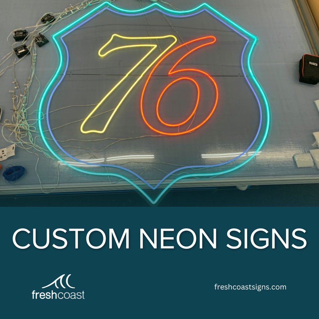 freshcoastsigns's tweet image. Custom neon signs bring a blend of style and visibility that’s perfect for modern businesses looking to make an impact. They’re perfect for lighting up your business’s logo and messaging or adding some flair to your home!

#CustomNeonSigns #LightedSigns