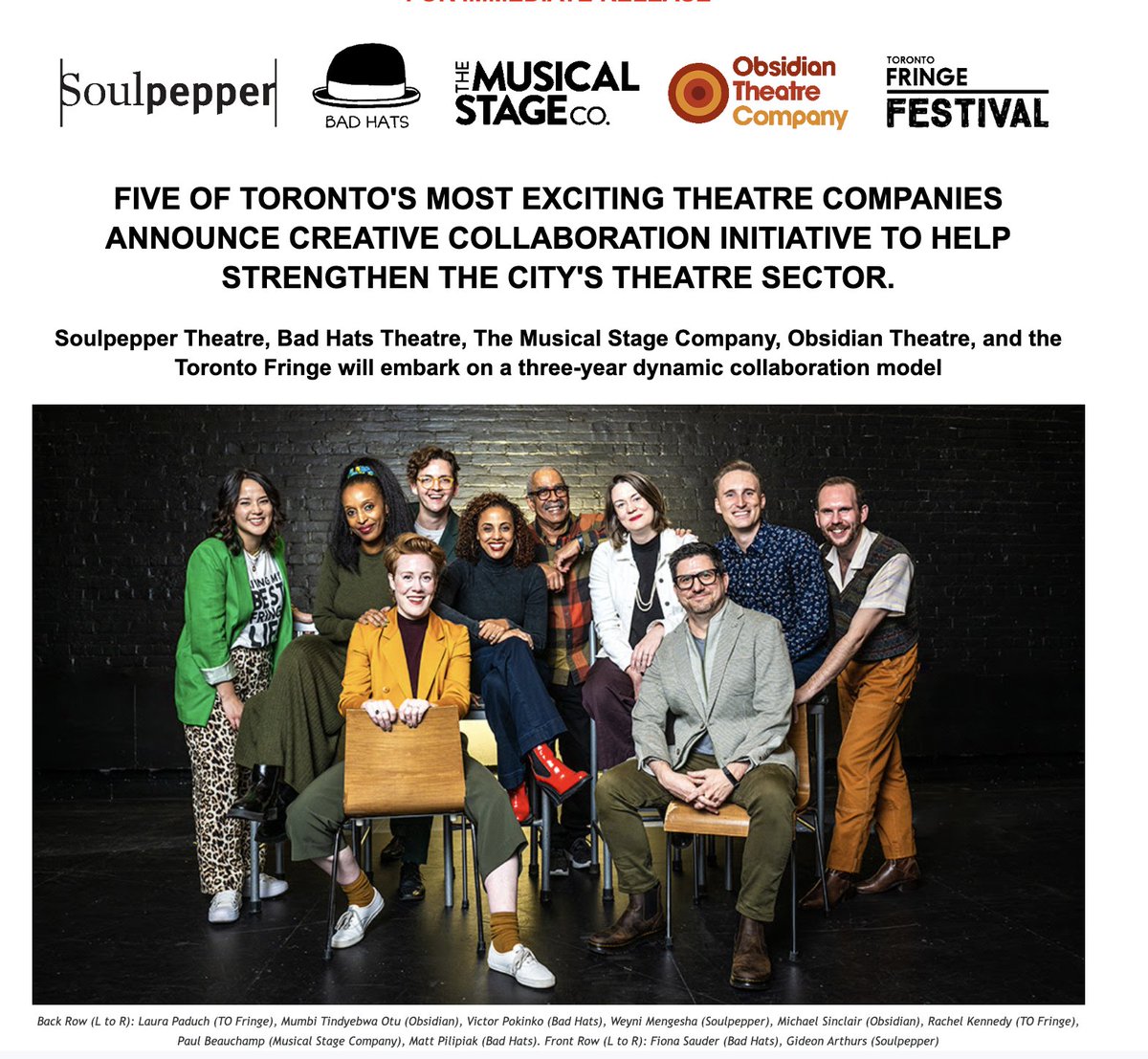 Huge #theaTO news out of the Distillery District. Excited about what this means for these companies moving forward!