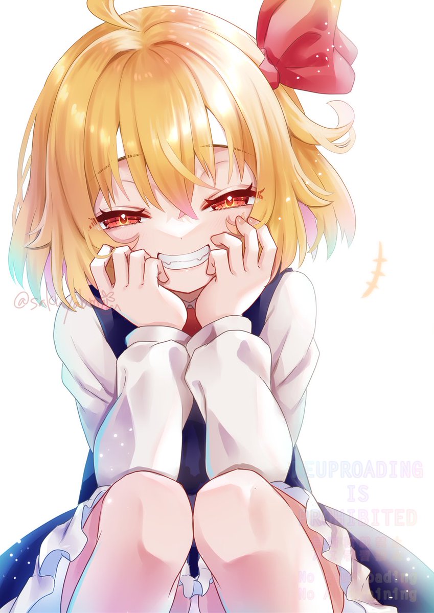 ルーミア(東方プロジェクト) 「ニヤニヤ ケラケラ#東方 #東方project #ルーミア 」|桜谷のイラスト