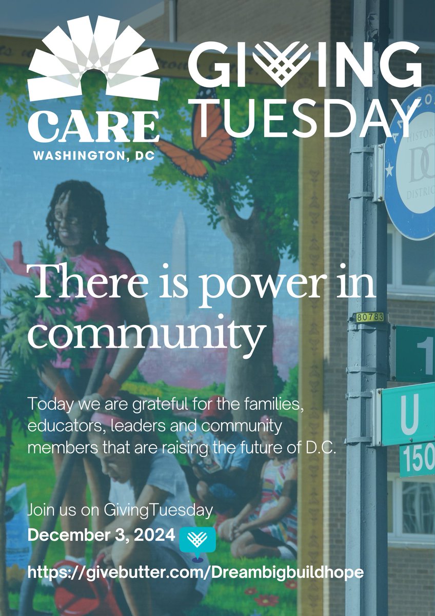 The dream of CARE DC started with $20 and community. 

Join us next Tuesday as we invest in our schools' hopes and dreams. Until then, enjoy this day and be with the community that supports you. 
lnkd.in/ektSGt9V