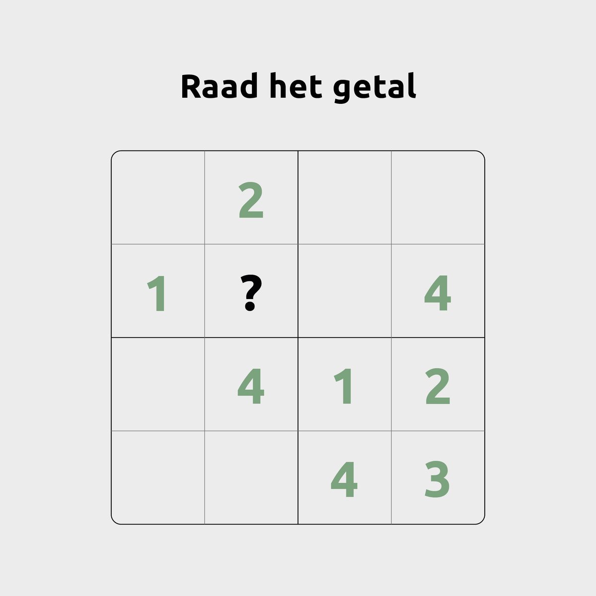 Weet u welk cijfer op de plek van het vraagteken hoort? Deel uw antwoord in de reacties hieronder! 
#OtoliftTrapliften #Otolift #puzzel #sudoku