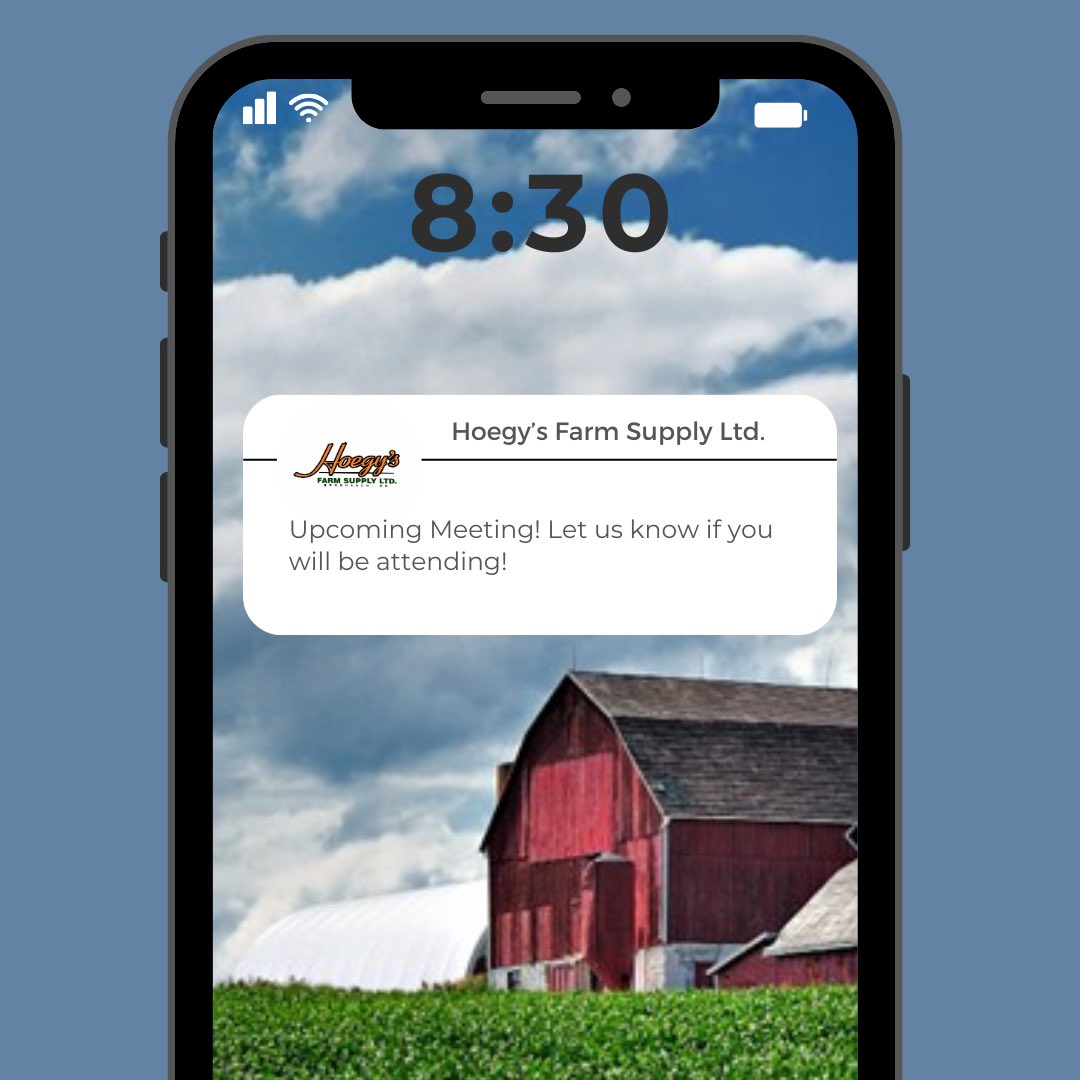 Are you interested in receiving updates and information regarding upcoming meetings,deadlines and office holiday hours through text message? Contact Emily to get added to the contact list. Email emily@hoegys.com or text 519-301-9091