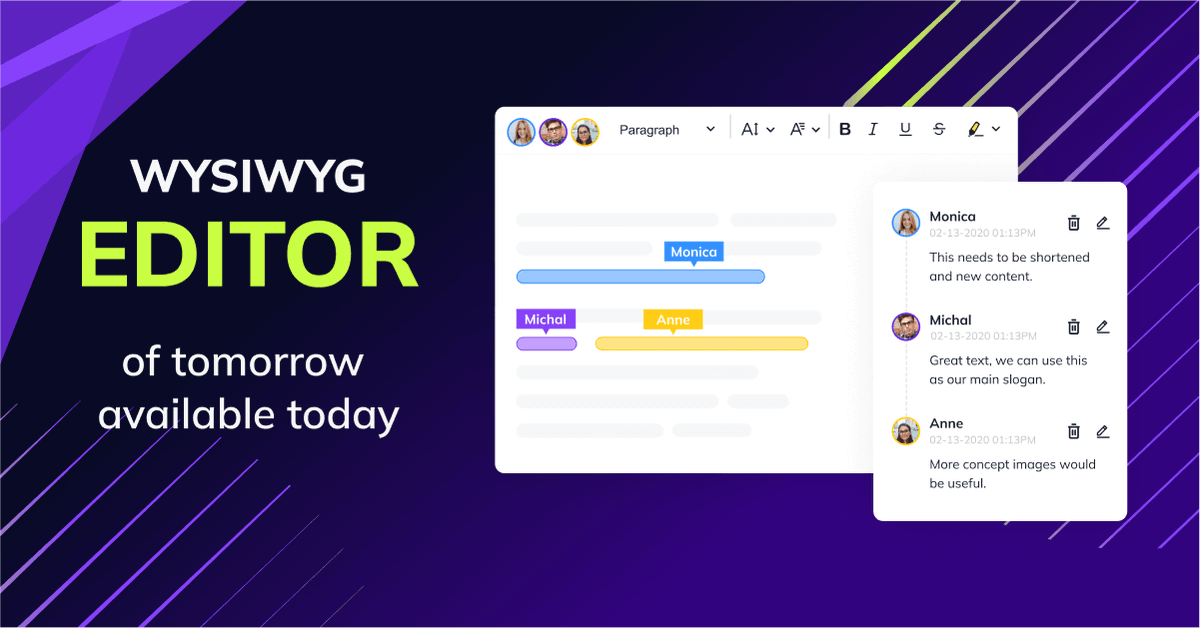 vuejsfeed's tweet image. Discover the power of @CKEditor for your Vue.js & Nuxt project! 🚀
Experience seamless content creation with features like auto-formatting, mentions, & effortless pasting from Word or Markdown.
Give it a try: ckeditor.com/ckeditor-5/
#VuejsFeed #Vuejs #Nuxt