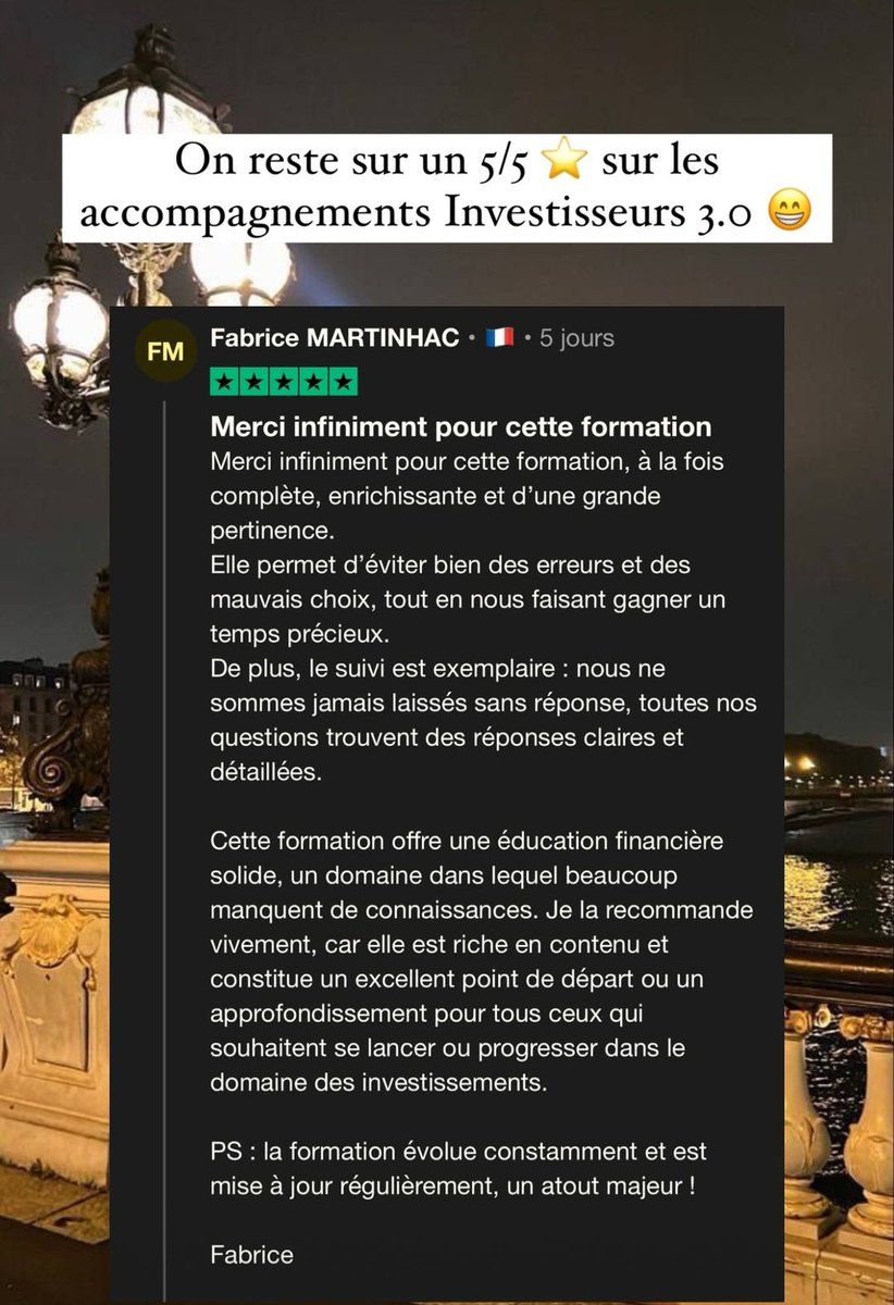 Orsnvincent's tweet photo. Les témoignages 😊!📈 La réussite d'un investissement commence par des connaissances solides. Content de voir les résultats que mes formations ont apportés à ces participants.Vous aussi, vous voulez en savoir plus ? #Investissement #Formation #RevenusPassifs #france #nice #reims https://t.co/ftmqEGAs0E
