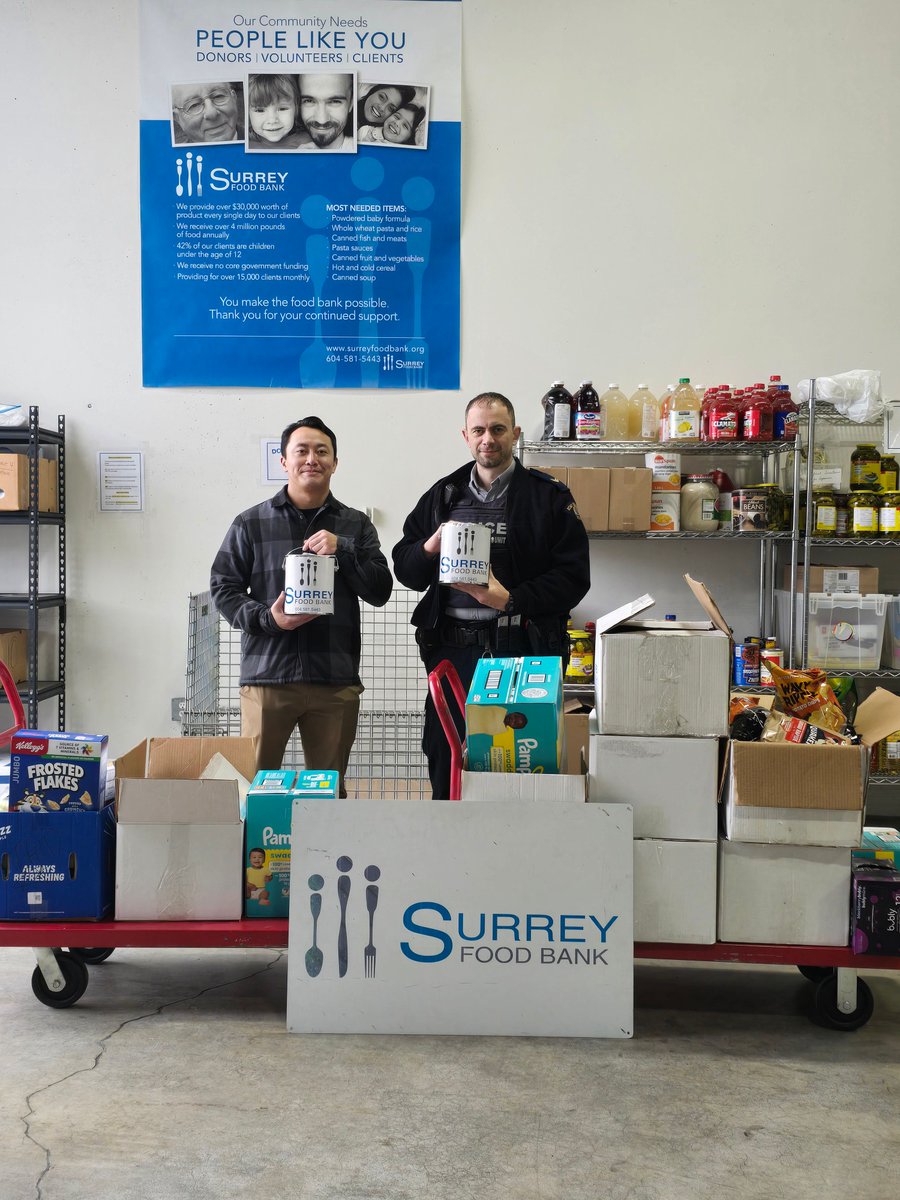 GRCdeSurrey's tweet photo. 1/2 Grâce à la générosité de la collectivité, notre dernière activité « Remplir l’autopatrouille » a connu un immense succès et profitera à nos banques alimentaires locales. https://t.co/2wtIZW8QEj