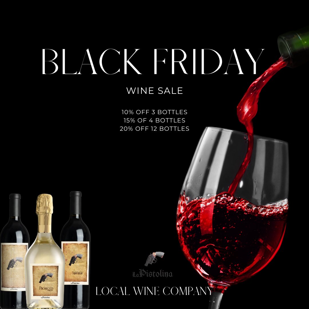 Uncork the Savings! Limited time only. 

🍇 10% OFF when you grab 3 bottles
🍇 15% OFF when you grab 4 bottles
🍇 20% OFF a case of 12!

Stock up for hosting, gifting, or just sipping through the season. 🥂 Cheers to savings!  bit.ly/3NtZ4lG

#LaPistolinaWine #WineLovers