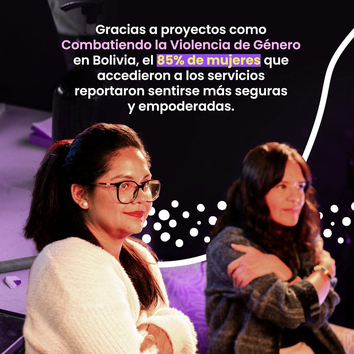 💜 En los #16DíasDeActivismo contra la Violencia de Género, recordamos la importancia de una atención integral a las víctimas: apoyo psicológico, legal y acceso a oportunidades para reconstruir sus vidas. Desde PADF trabajamos por comunidades más justas y seguras. 🫶 #16Días #25N