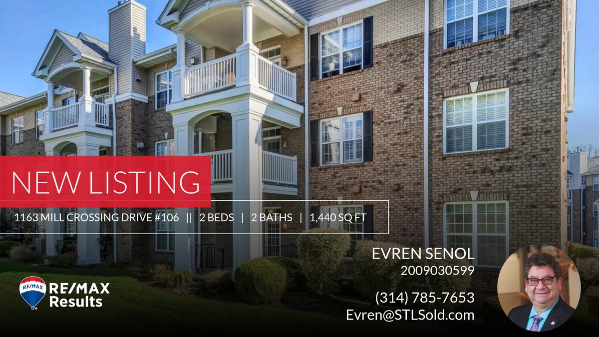 STLSOLD's tweet photo. 📍 New Listing 📍 Take a look at this fantastic new property that just hit the market located at 1163 Mill Crossing Drive #106 in Creve Coeur. Reach out here or at (314) 785-7653 for more information!

Listed by Dana Tippi... https://t.co/aQG0cVFwvf https://t.co/B4Q4Fy14JN