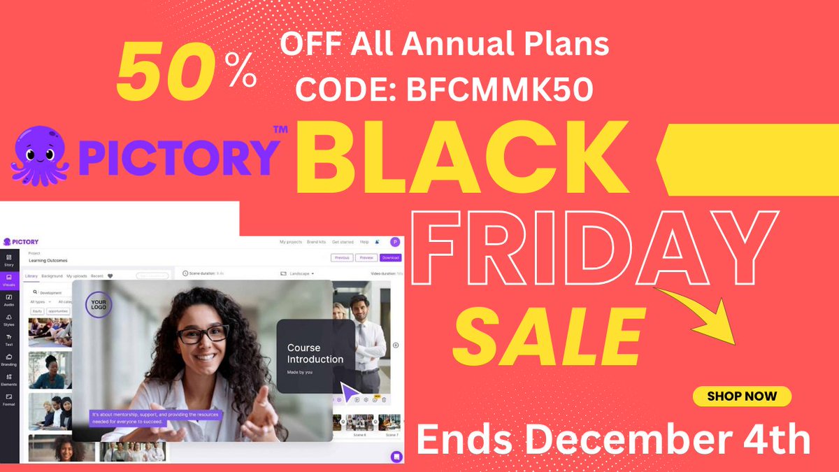 Pictory AI Coupon Gives You 50% OFF This Black Friday! youtu.be/lUW2YicJKro?si… via <a href="/YouTube/">YouTube</a> 

#aivideo #BlackFriday #BlackFridayDeals