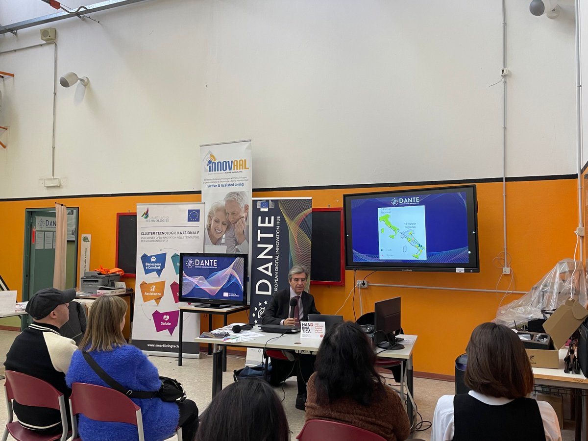 dante_edih's tweet photo. 🌟 DANTE EDIH at #Handimatica2024 🌟

Today, we showcased our services supporting #DigitalTransformation for SMEs &amp; PAs at the XIII edition of “Inclusive Digital Habitats�� in Bologna. 💻✨

Missed us? Visit our stand tomorrow! 🚀

#DANTEEDIH #Innovation #InclusiveTech https://t.co/I7oQVkW6DJ