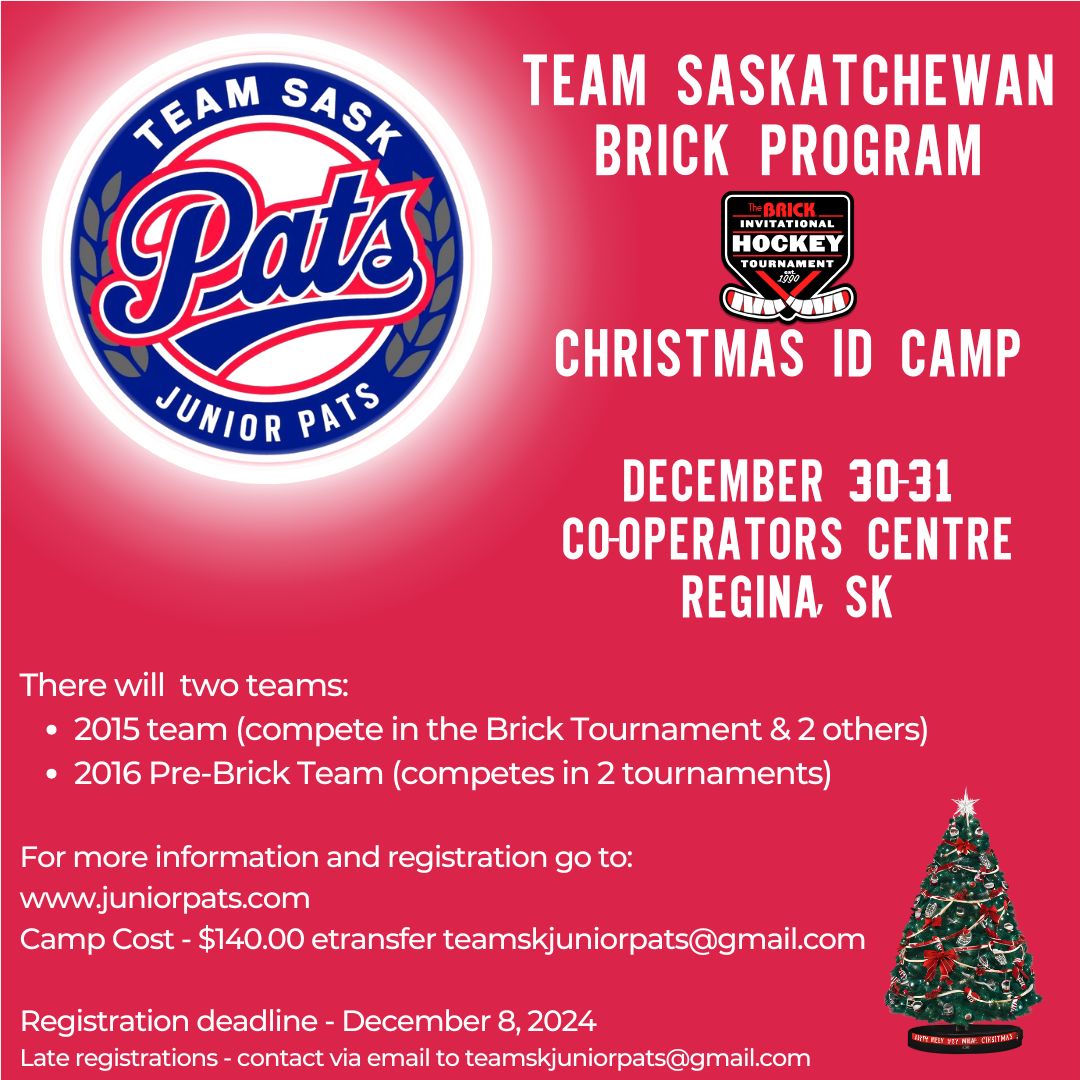 Our Christmas ID camp is quickly approaching.  Get your registration in ASAP.  We have limited spots available and will close registrations in early December.  There will be two spring teams formed - a 2015 Team and a 2016 Team.  For more info, go to juniorpats.com