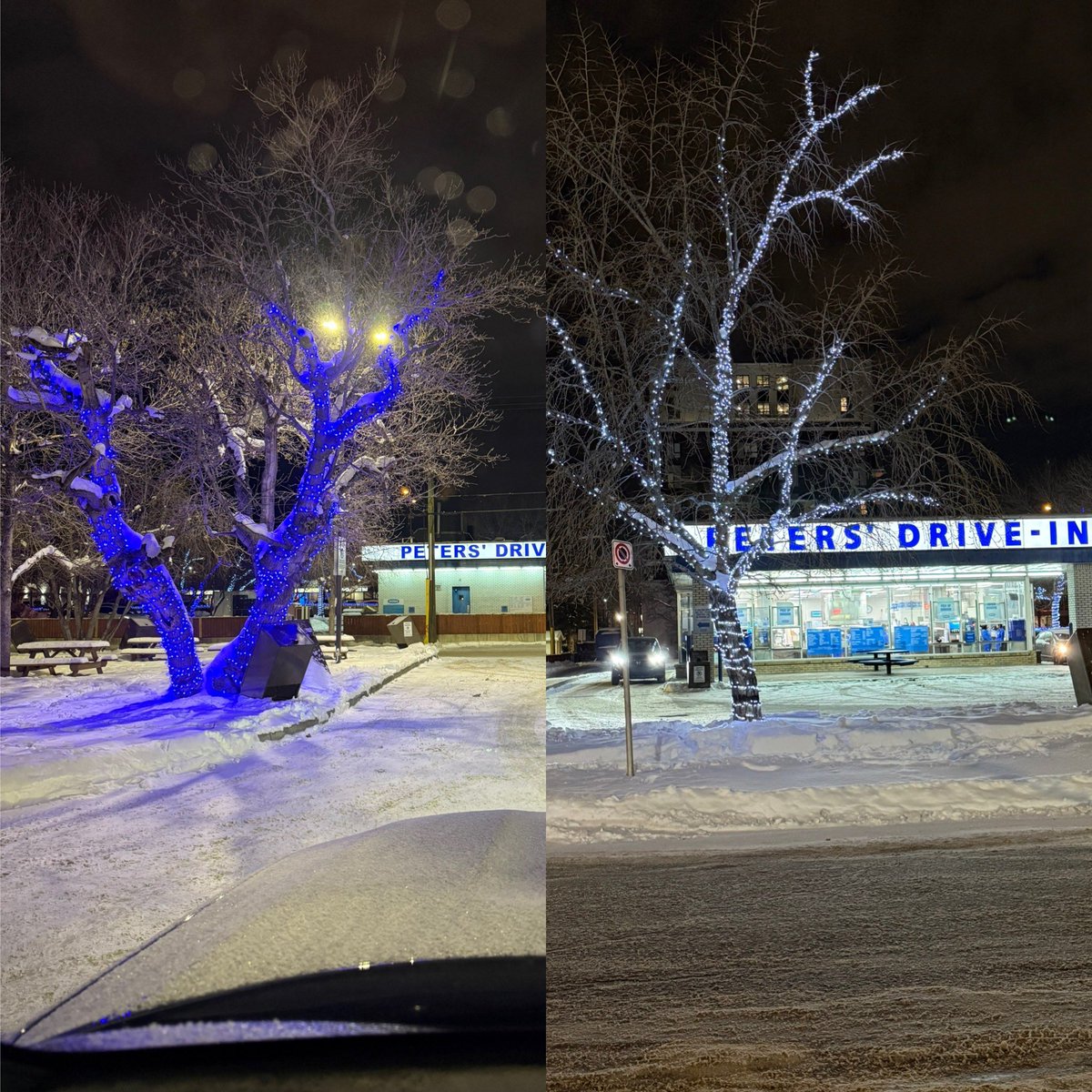 Lights going up…we look forward to serving you! 😀 #yyc