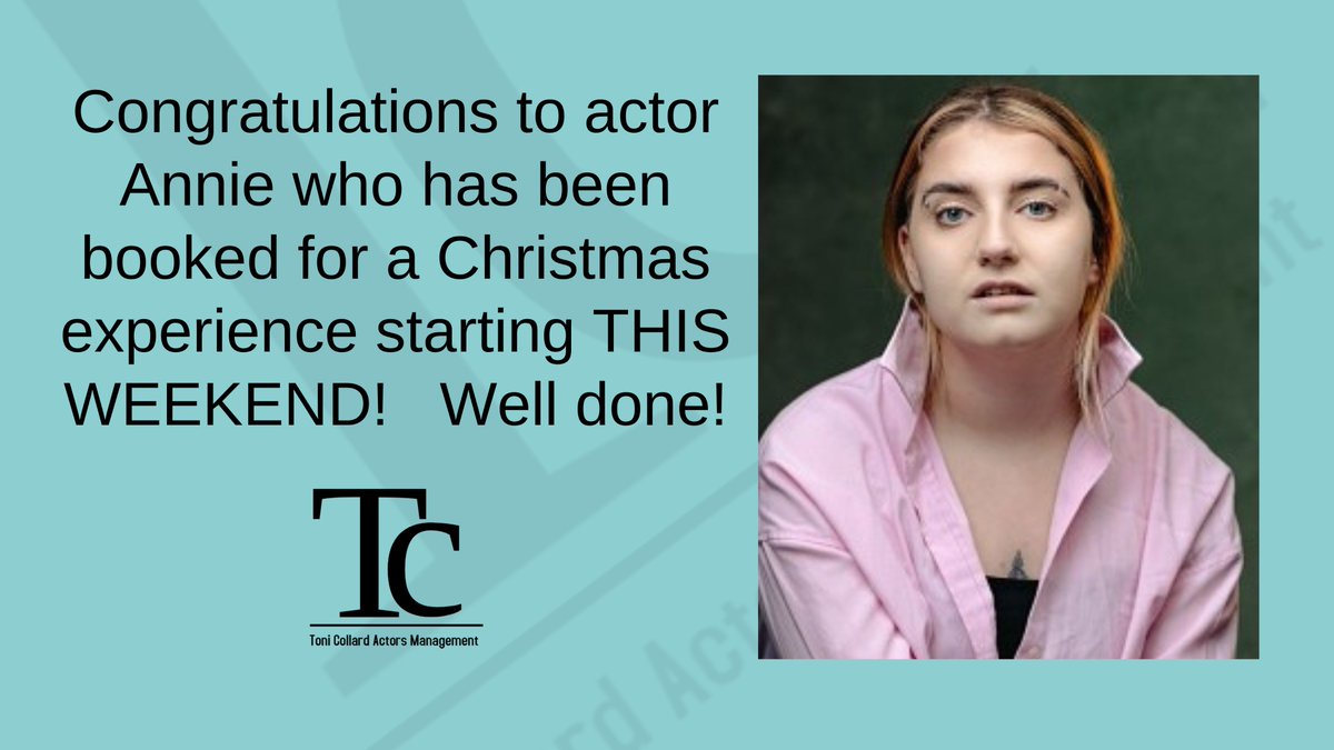 #Congratulations to #actor <a href="/Aanniewood/">ANNIE🧸</a>  who has been booked for a Christmas experience starting this weekend!
Have a blast!